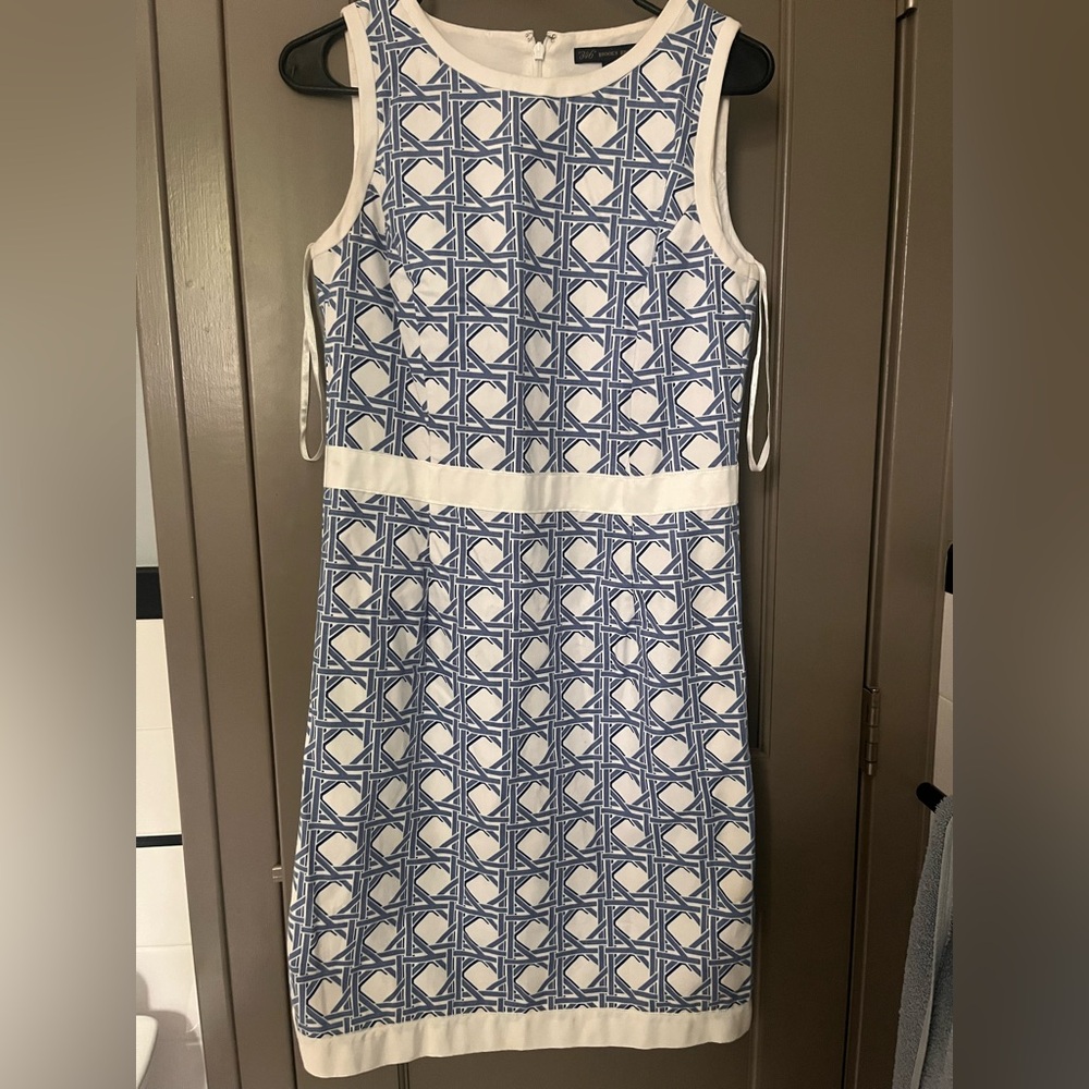Brooks Brothers Blue and White Shift Dress